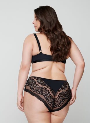 ZizziVoorgevormde beha met gaas, Zwart, Model image number 2