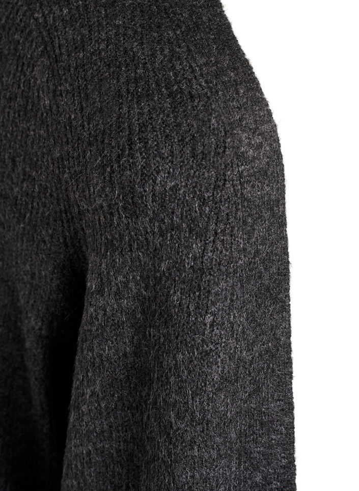 Cardigan long c&ocirc;tel&eacute; sans fermeture, Gris anthracite, Packshot image number 2