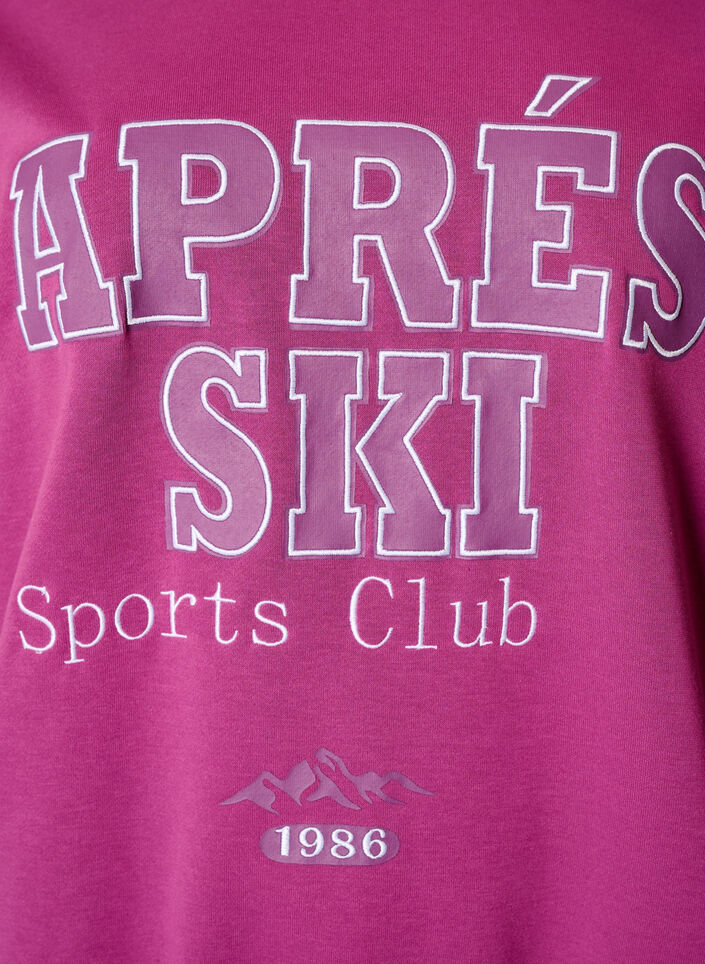 Sweatshirt met tekst print, Paars, Packshot image number 2