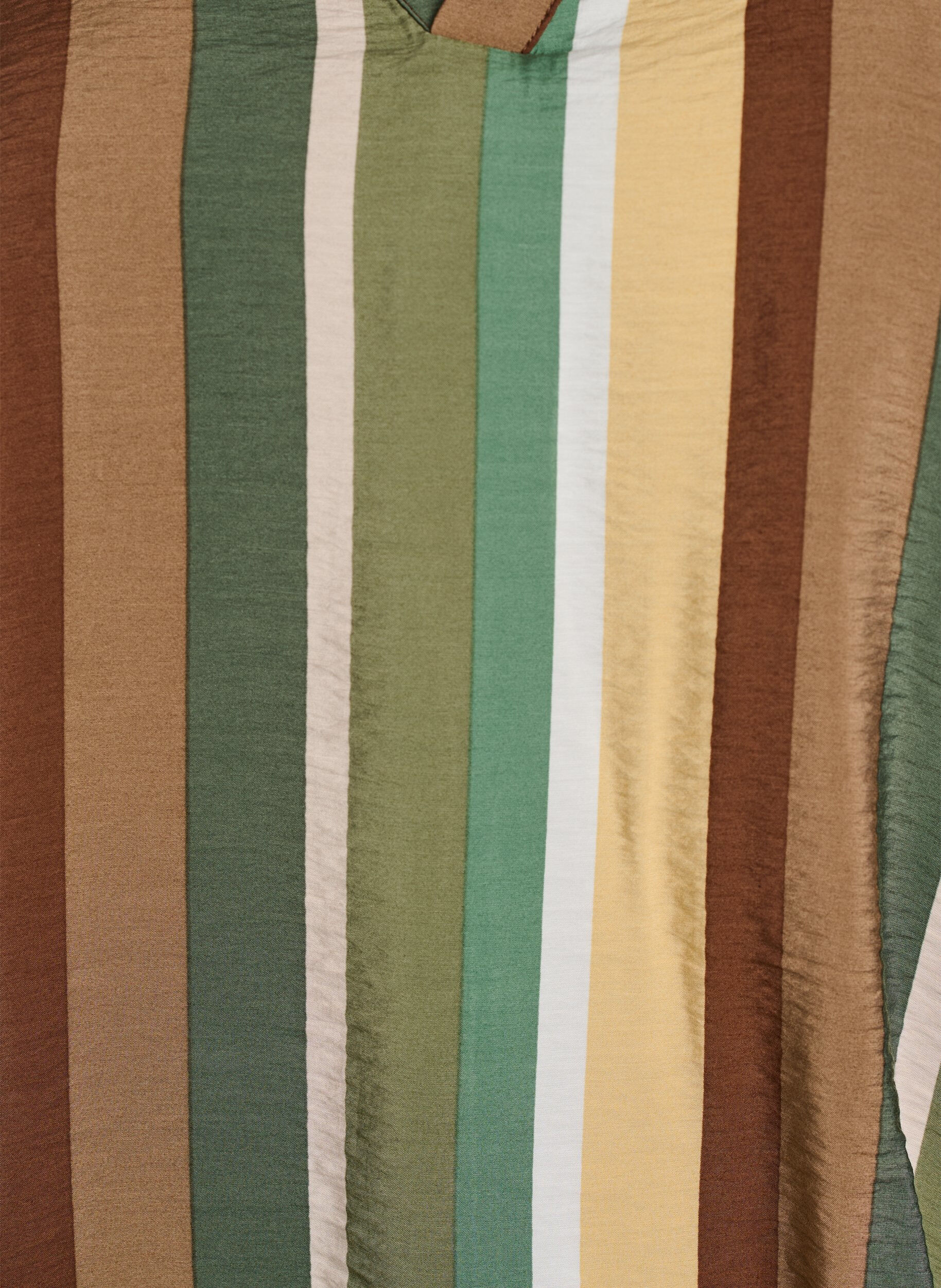 ZizziBlouse van viscose met strepen en korte mouwen, Bruin, Packshot image number 2