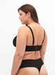 Beha met volledige bedekking en tekstopdruk, Black, Model image number 1