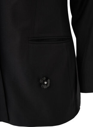 ZizziBlazer met paillettenbloemen, Black, Packshot image number 3