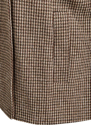 ZizziKorte blazer met dubbele rij knopen, Brown Check , Packshot image number 3