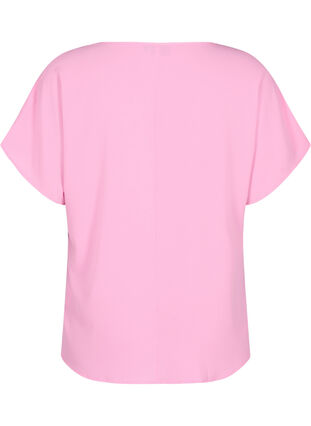 ZizziBlouse met korte mouwen en een ronde halslijn, Roze, Packshot image number 1