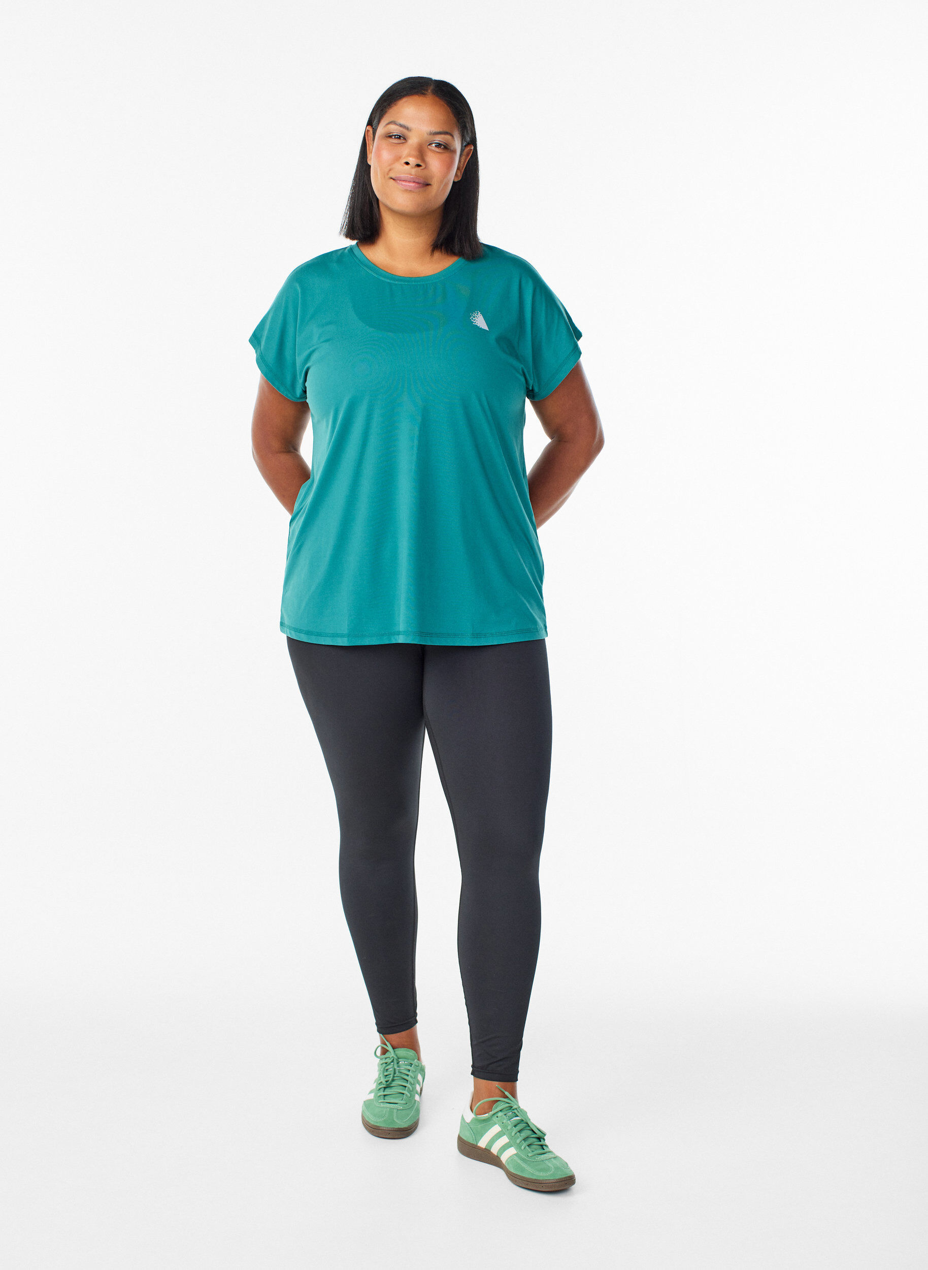 ZizziEffen gekleurd trainingsshirt, Blauw, Model image number 1