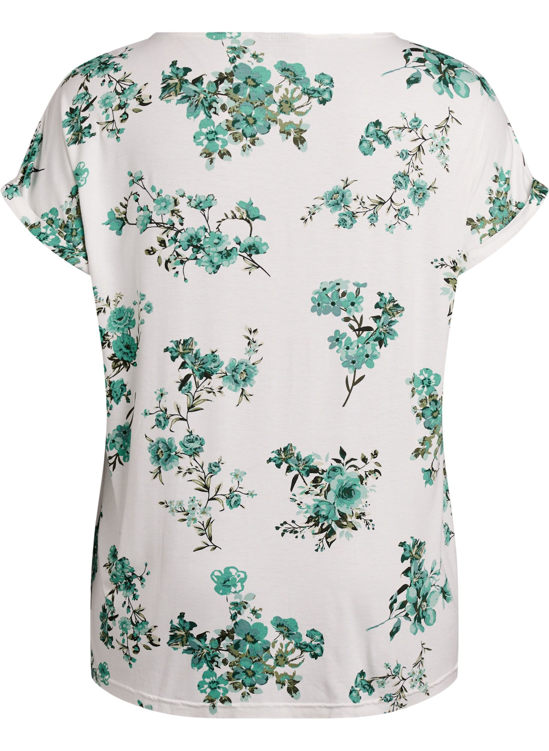 ZizziT-shirt met bloemenprint, Wit, Packshot image number 1