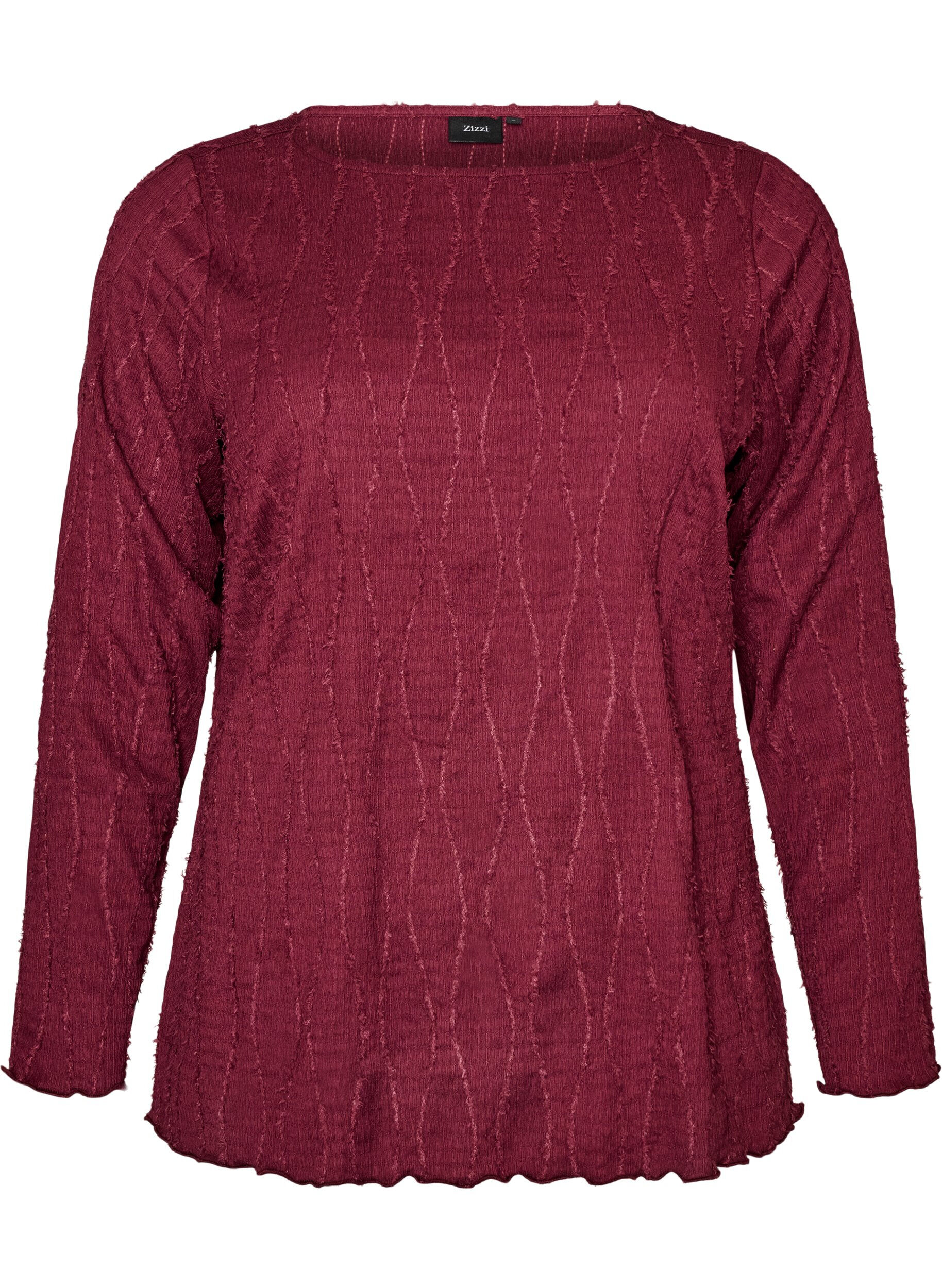 Jersey blouse met een golvende textuur