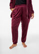 Losvallende fluwelen broek, Donker Bordeaux, Model image number 2