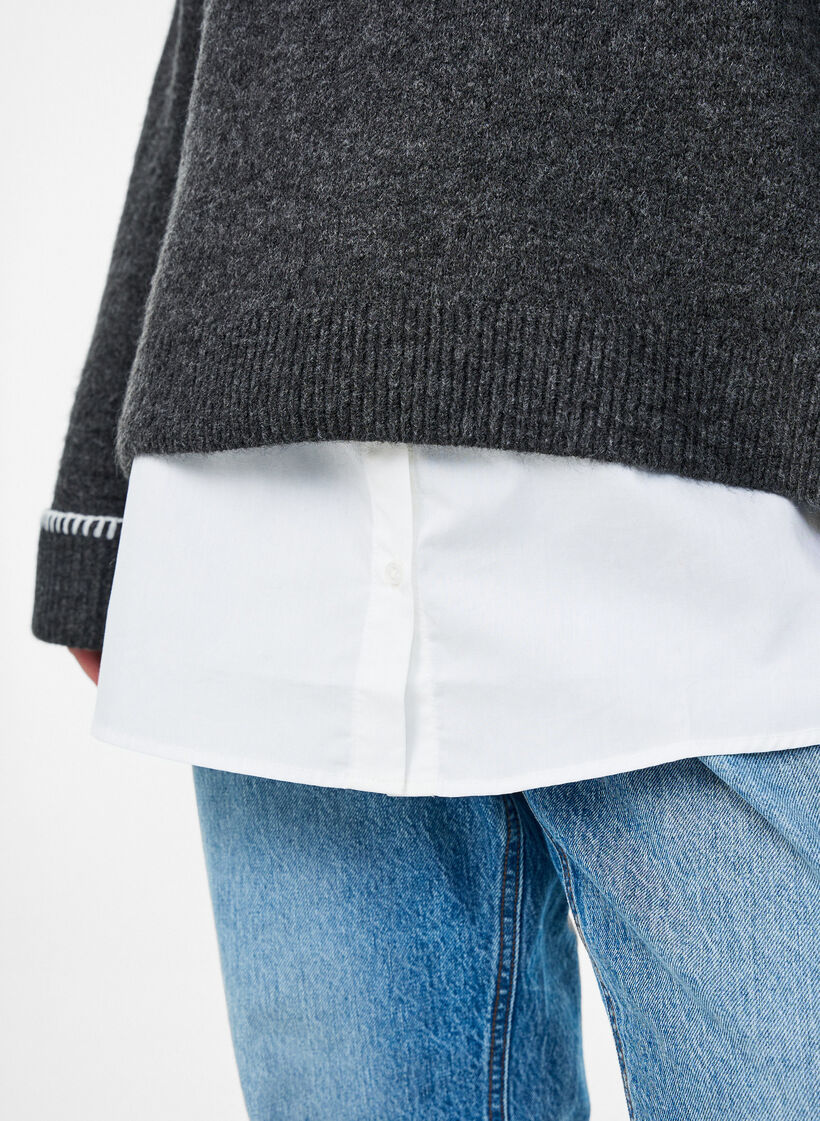 Shirtextender in 100% katoen, Wit, Model image number 3