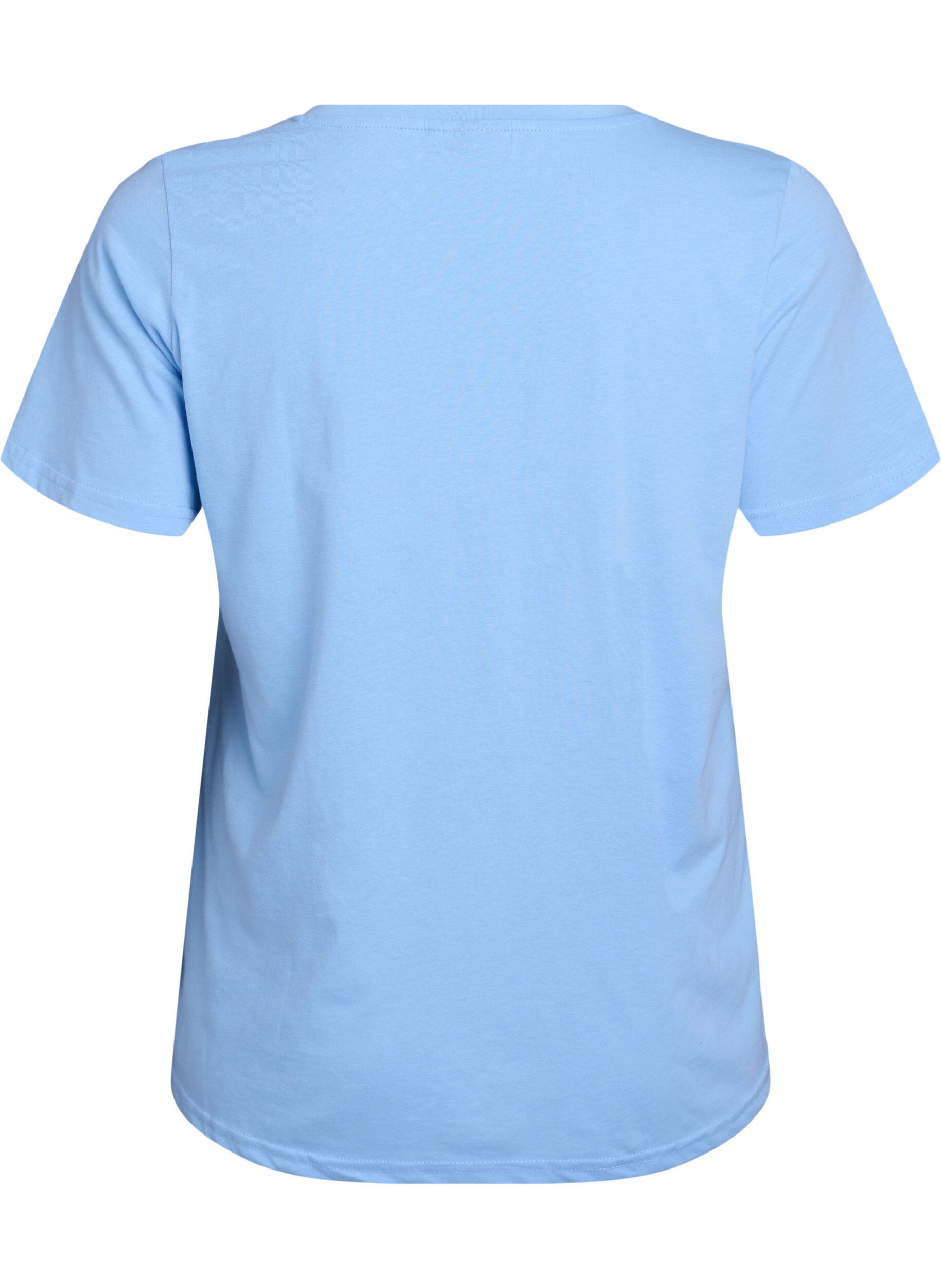 ZizziT-shirt met korte mouwen en V-hals, Blauw, Packshot image number 1