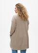 Geribd gebreid vest met zakken, Beige, Model image number 2