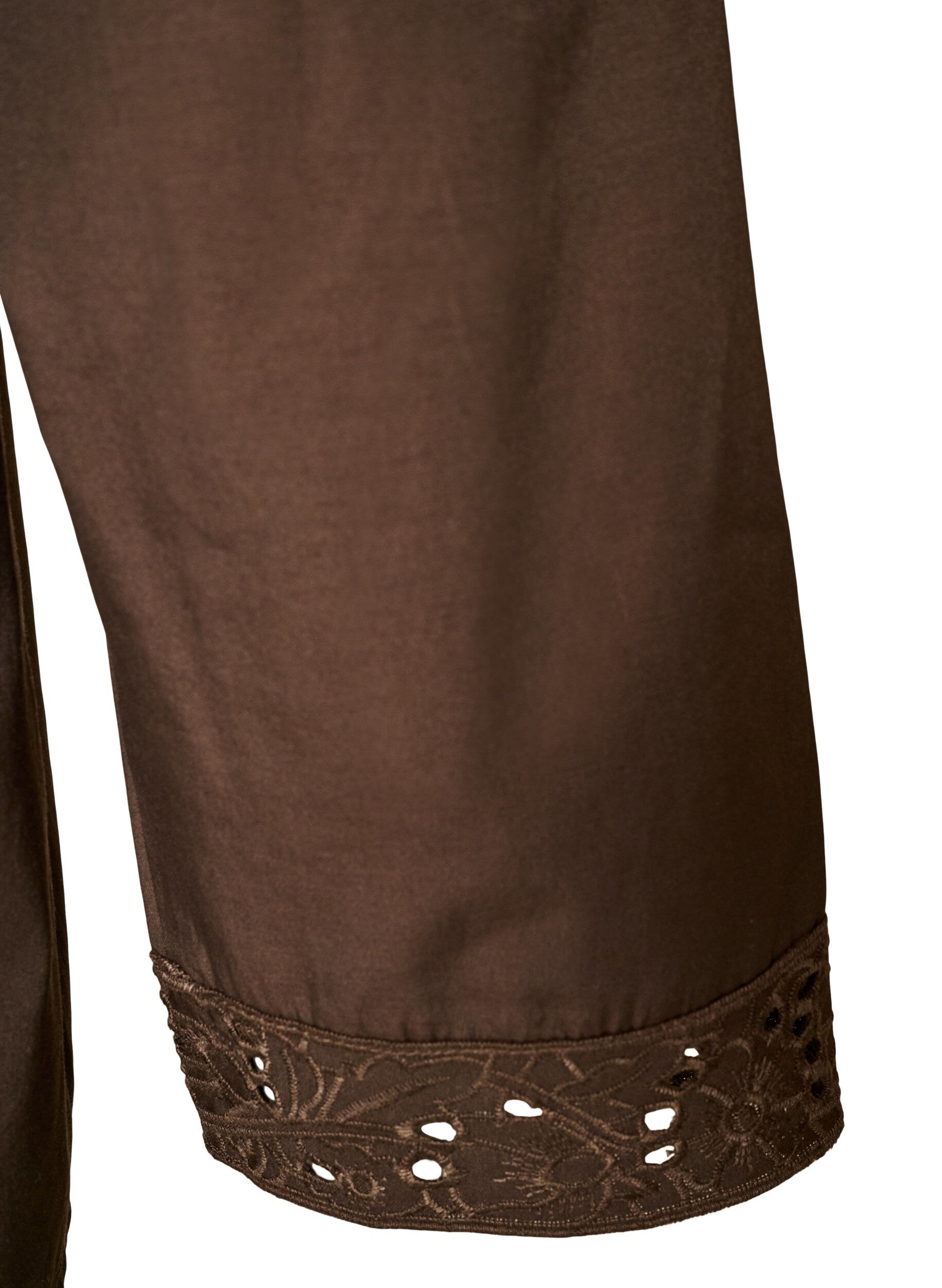 ZizziBlouse met broderie anglaise, Bruin, Packshot image number 3