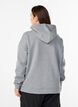 Scuba-hoodie met rits en zakken, Grijs, Model image number 2