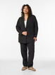 Broek met zakken en rechte pijpen, Zwart, Model image number 0