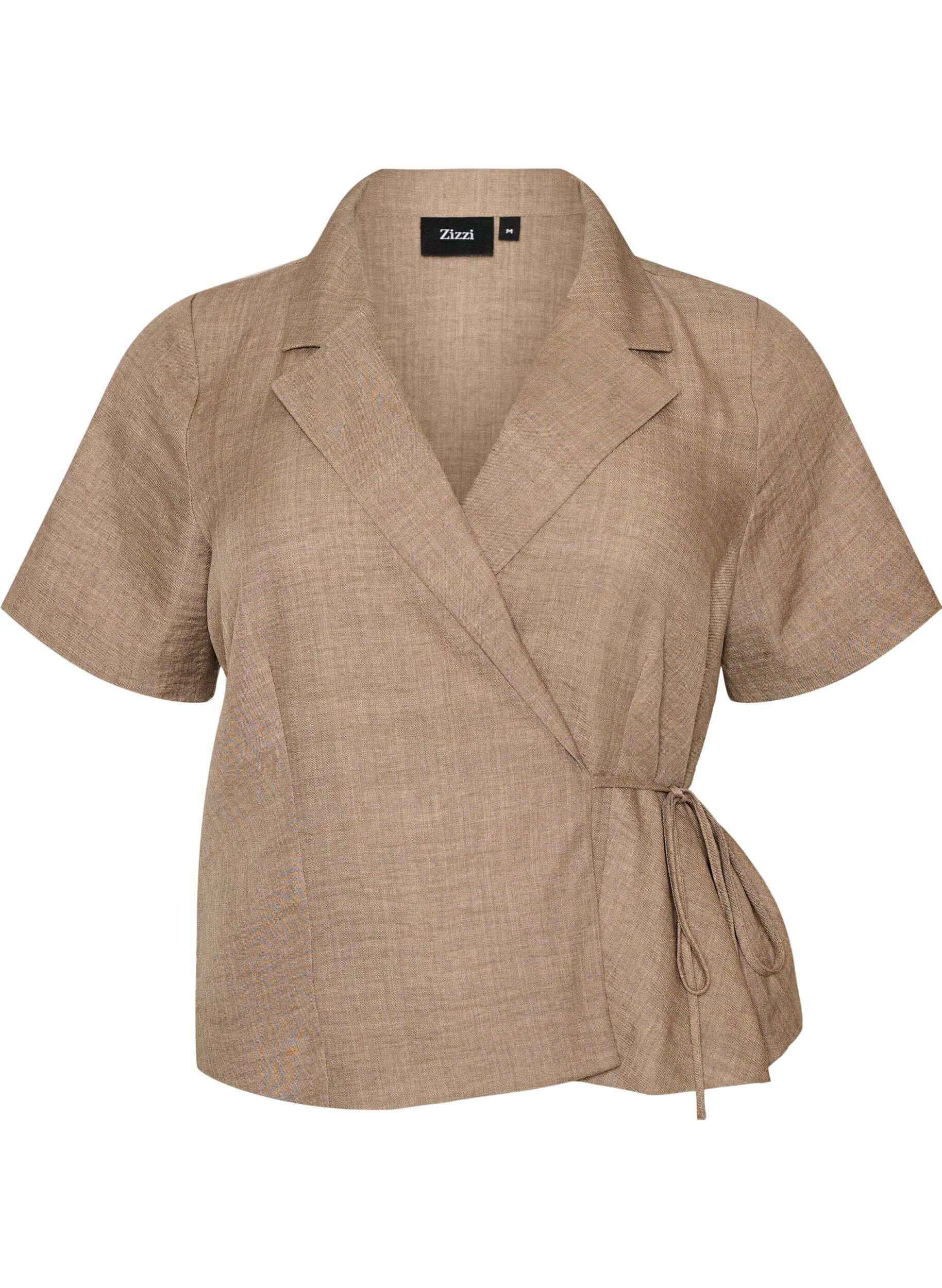 Wikkelshirt met striksluiting