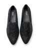 Wide fit - Loafers met glitter, Zwart, Packshot image number 2