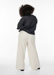 Losse broek met hoge taille en zakken, Vanille, Model image number 1