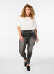 Super slim Amy jeans met hoge taille, Grijs, Model image number 0