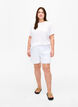 Korte broek met structuurpatroon, Bright White, Model image number 3