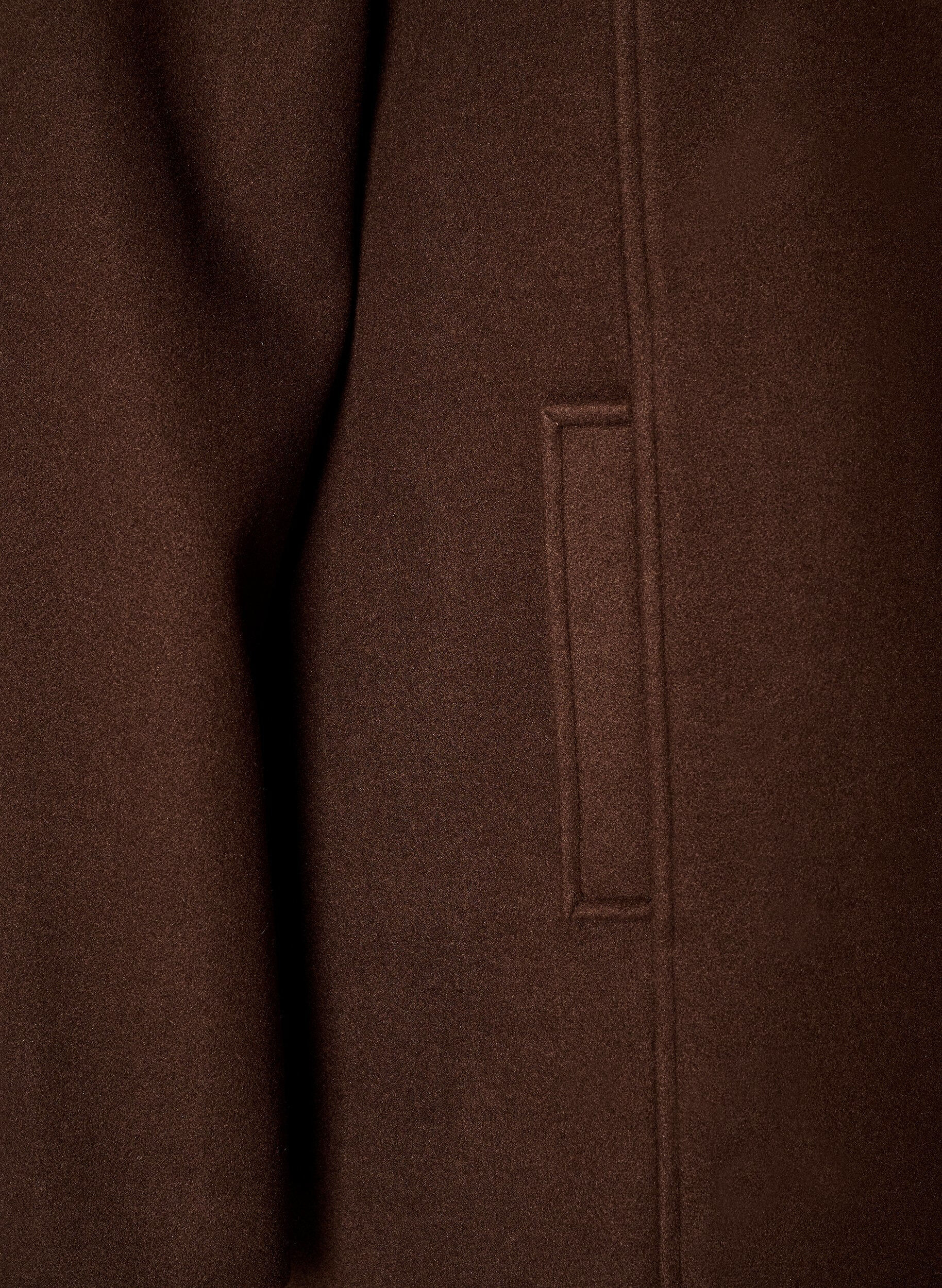 ZizziKorte jas met A-lijn vorm, Bruin, Packshot image number 3