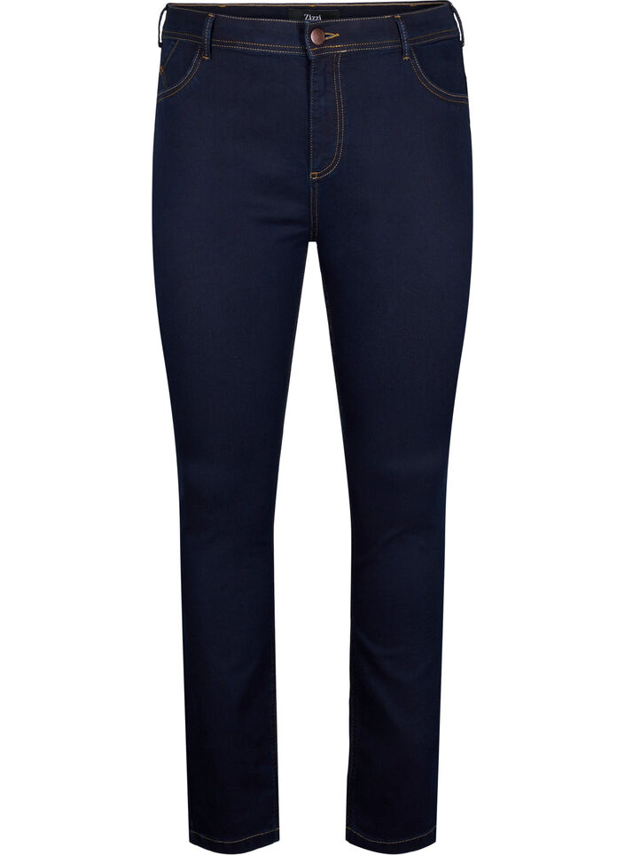 Extra slim fit Amy jeans met hoge taille, Blauw, Packshot image number 0