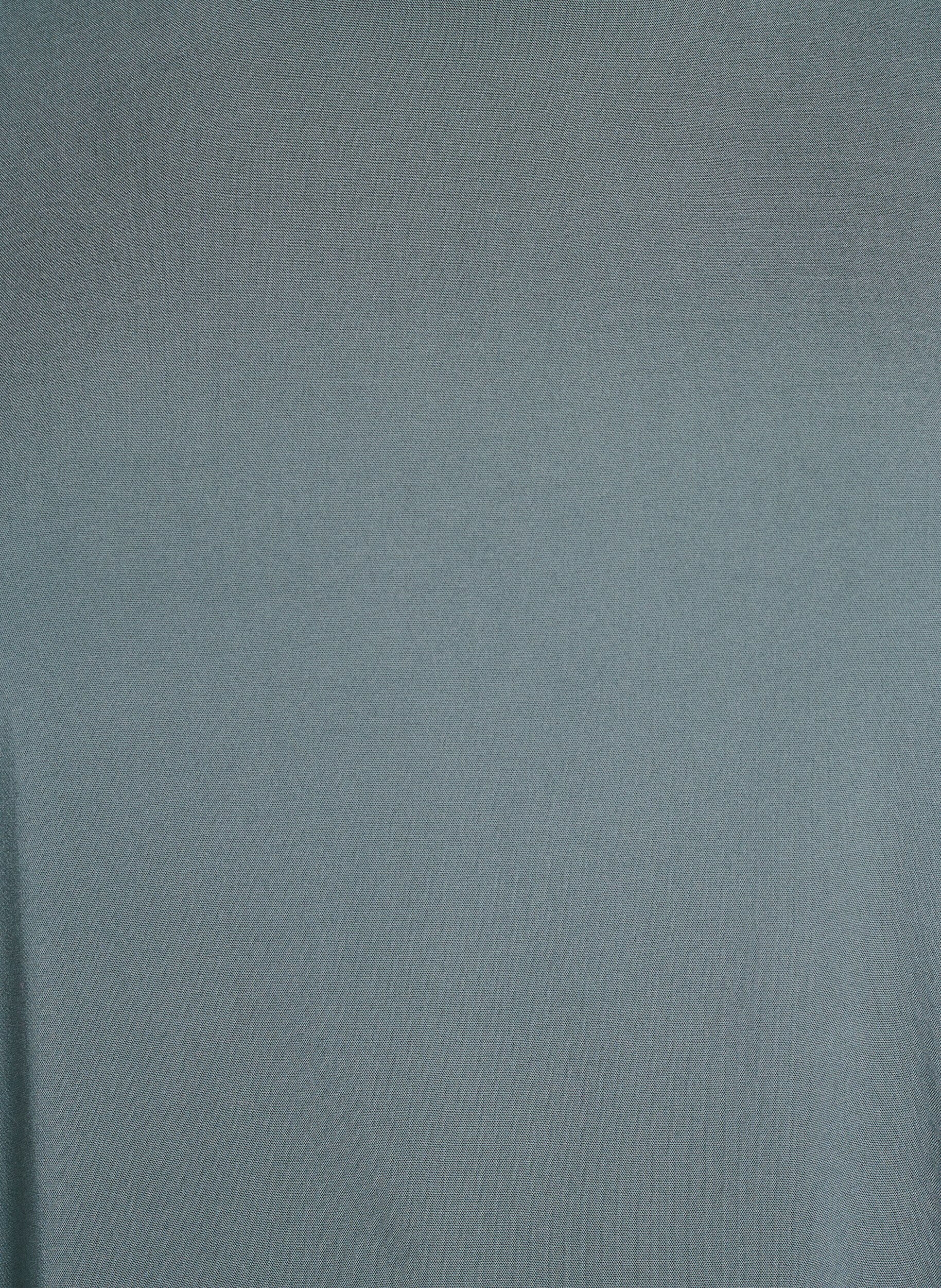 ZizziFLASH - Geweven blouse met korte mouwen en ronde hals, Groen, Packshot image number 2