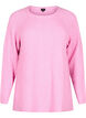 Gebreide blouse met ronde hals, Begonia Pink Mel., Packshot image number 0