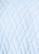 Gebreide blouse met kabelpatroon en ronde hals, Blauw, Packshot image number 2