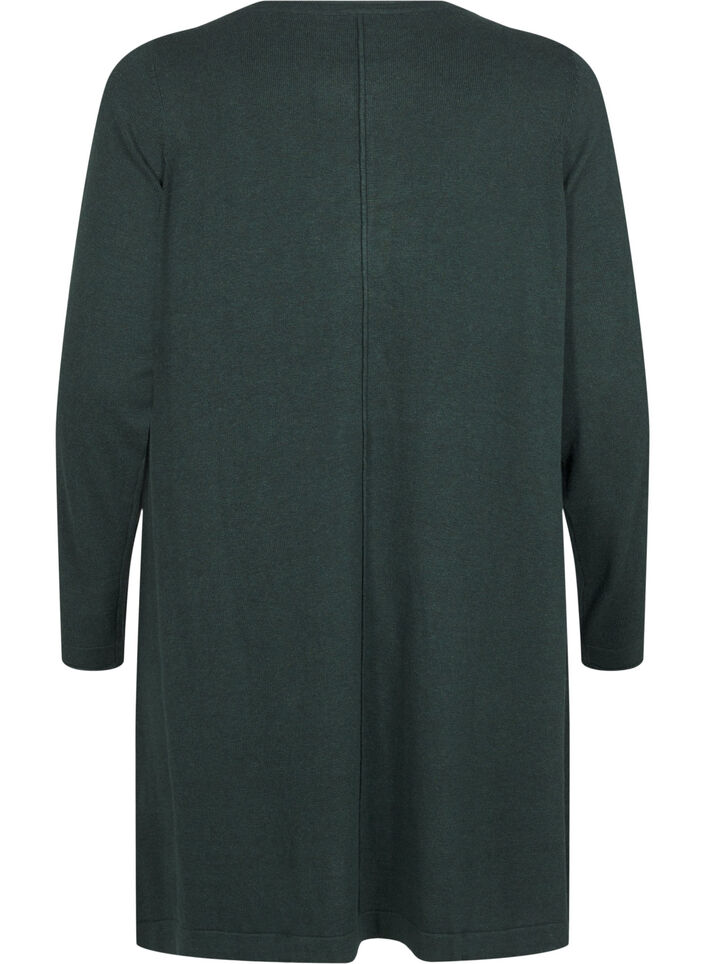 Gebreide jurk in katoen-viscose blend, Groen, Packshot image number 1