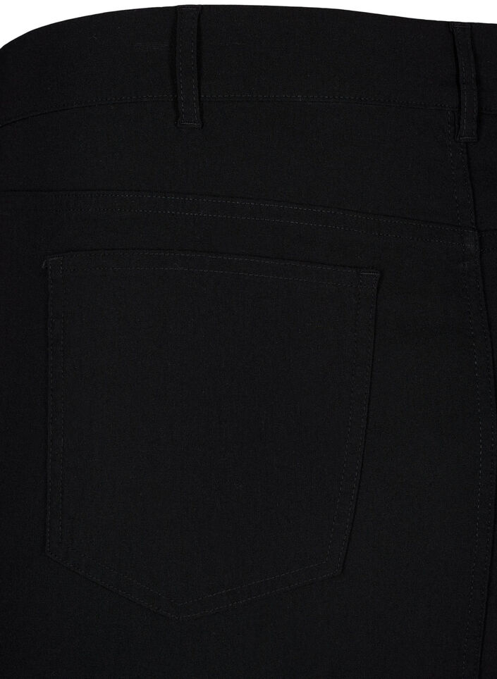 Lange rok met split aan de voorkant, Black, Packshot