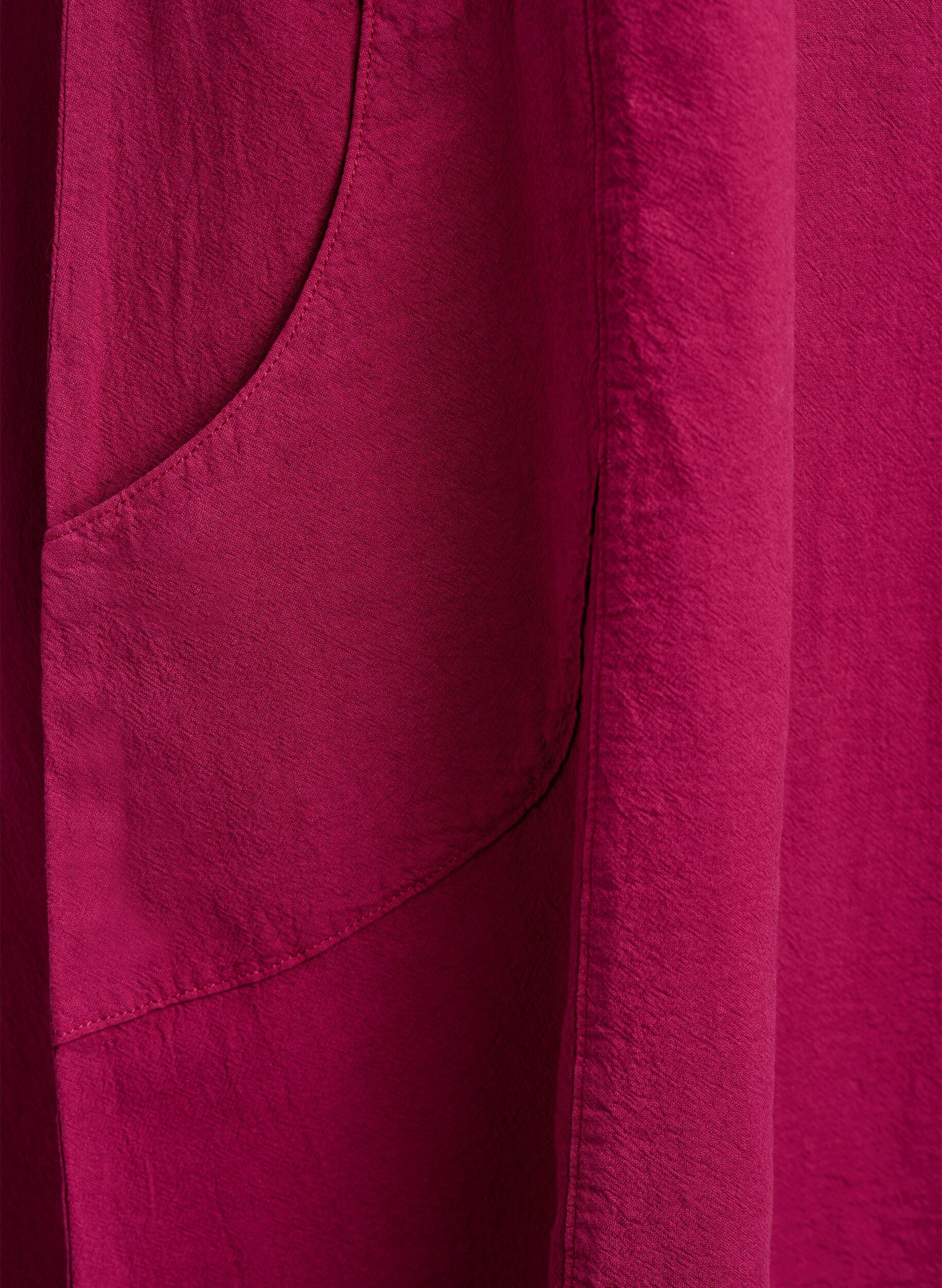 ZizziKatoenen jurk met korte mouwen, Rood, Packshot image number 3