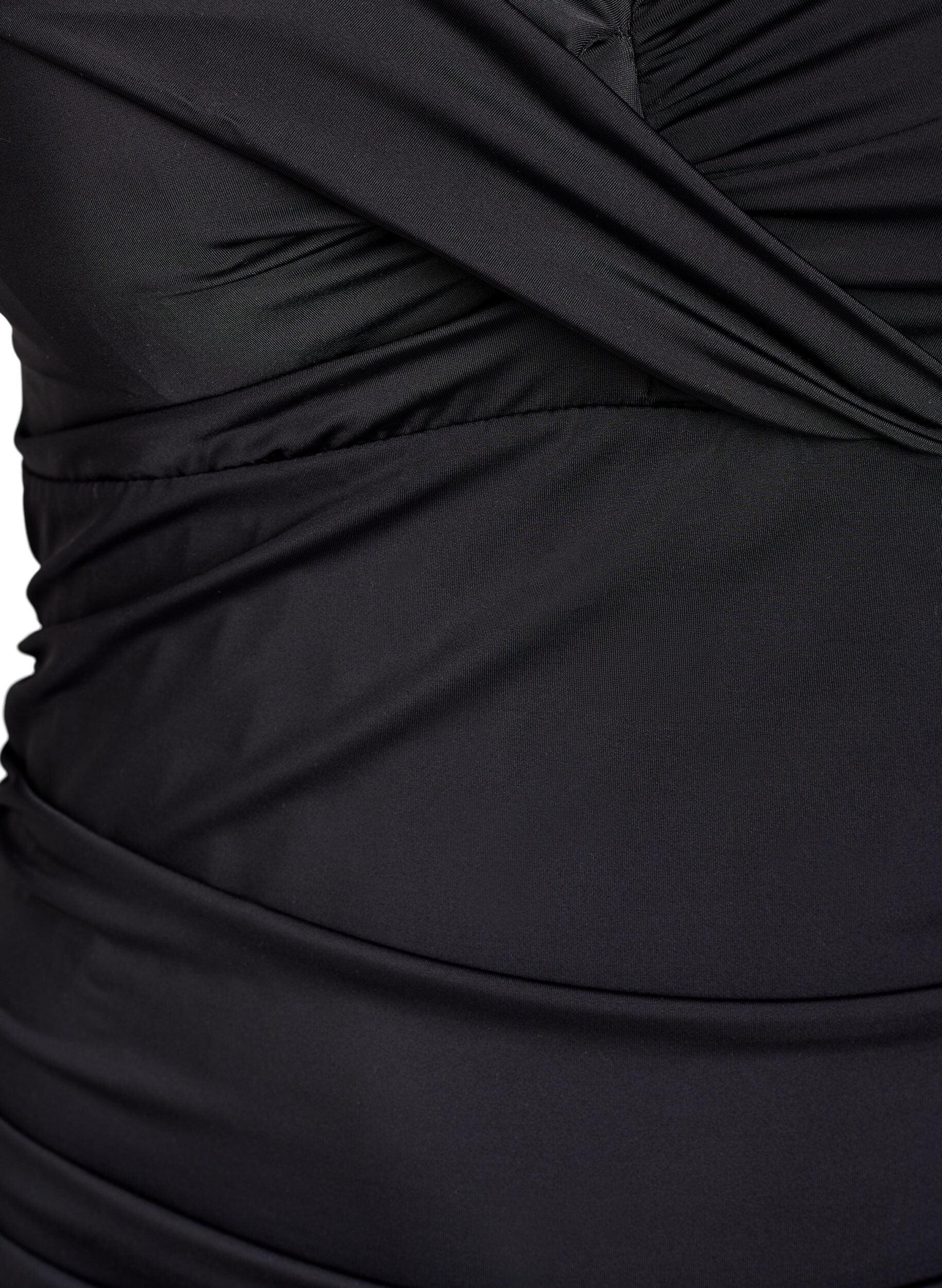 ZizziBadpak met beugel en geplooid effect, Zwart, Packshot image number 2