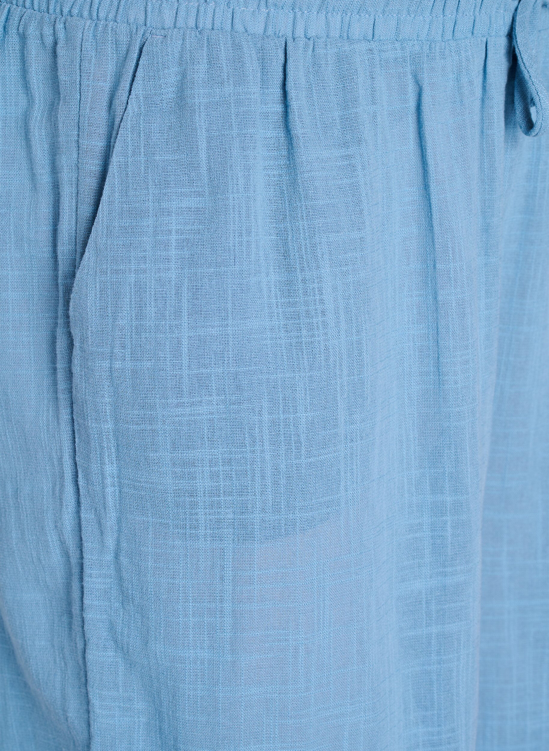 ZizziFLASH - Broek met rechte pijpen en een hoge taille, Blauw, Packshot image number 2