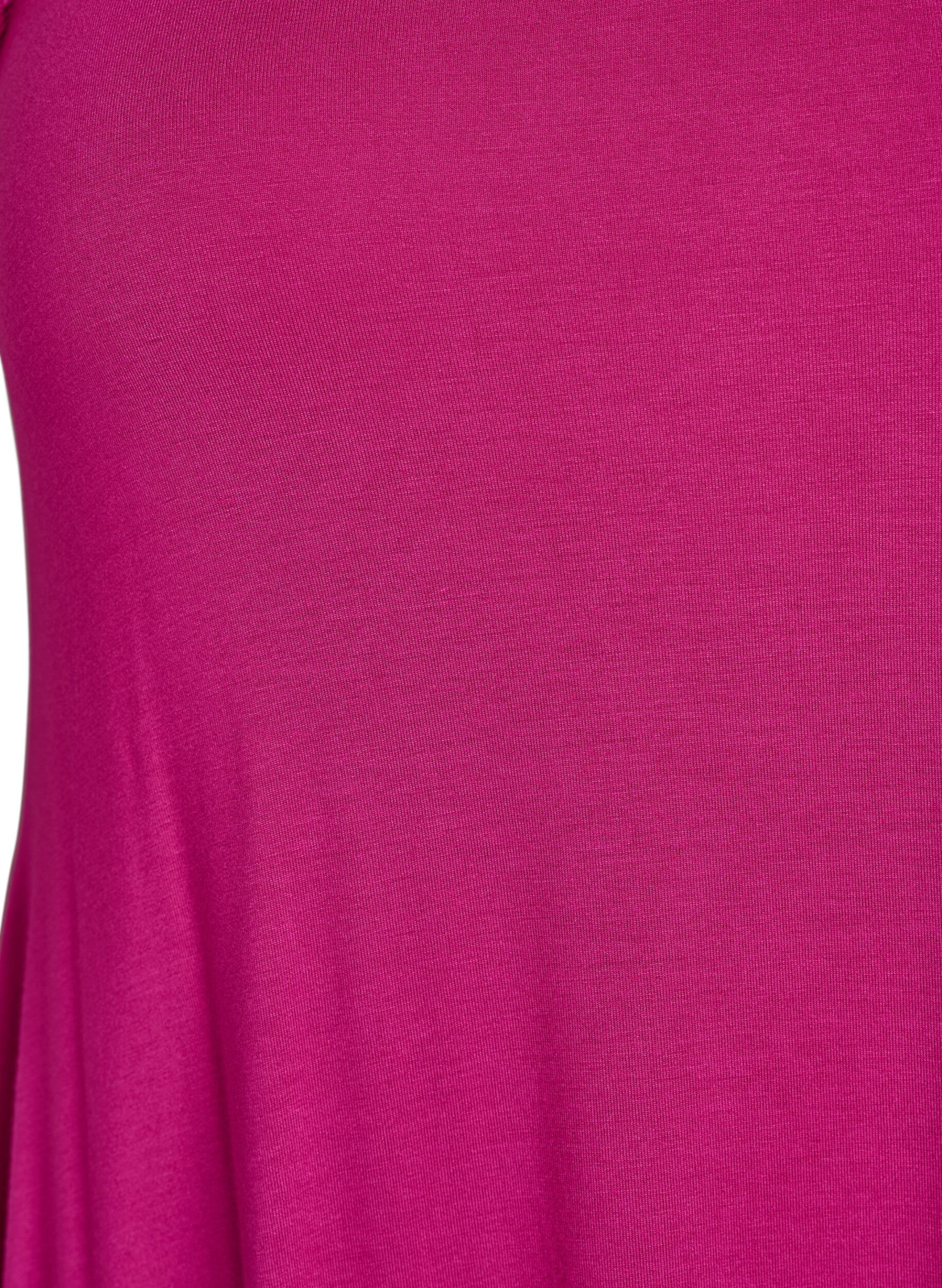 ZizziStrandjurk in viscose met gevlochten bandjes, Roze, Packshot image number 2