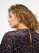 Velourt-shirt met korte mouwen, Bruin, Model image number 3