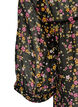 Blouse met bloemenprint en V-hals, Zwart, Packshot image number 3