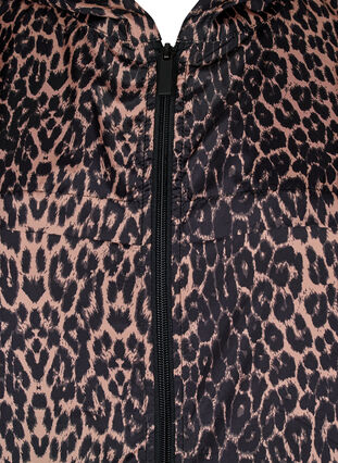 ZizziSportjas met luipaard print en capuchon, Leo AOP, Packshot image number 2