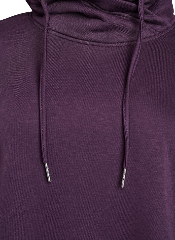 Sweat &agrave; col montant et poches, Violet, Packshot image number 2