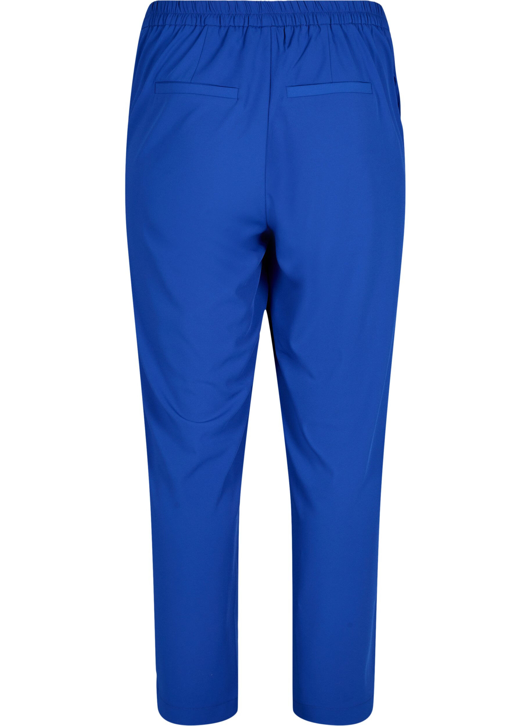 Zizzi Pantalon classique avec poches, Bleu, Packshot image number 1