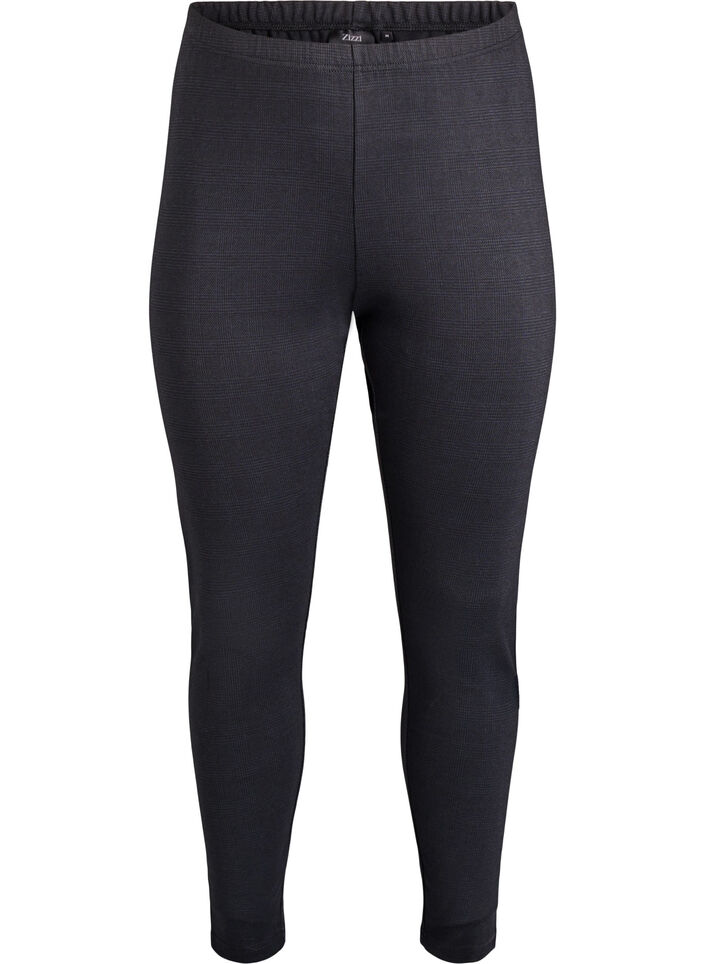 Patroonleggings met een reguliere taille, Zwart, Packshot image number 0