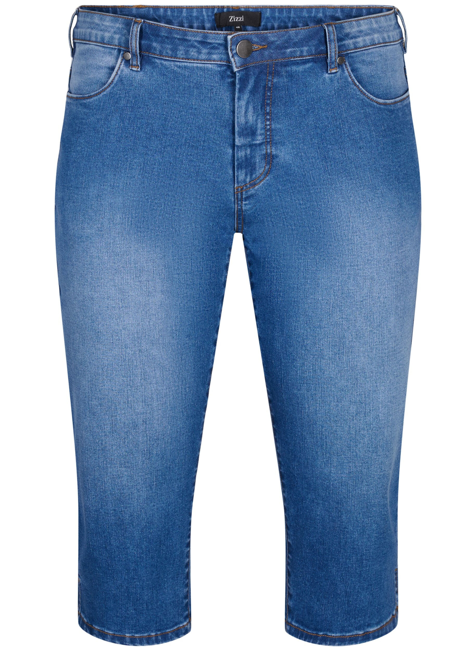 Pantacourt Emily coupe slim en denim