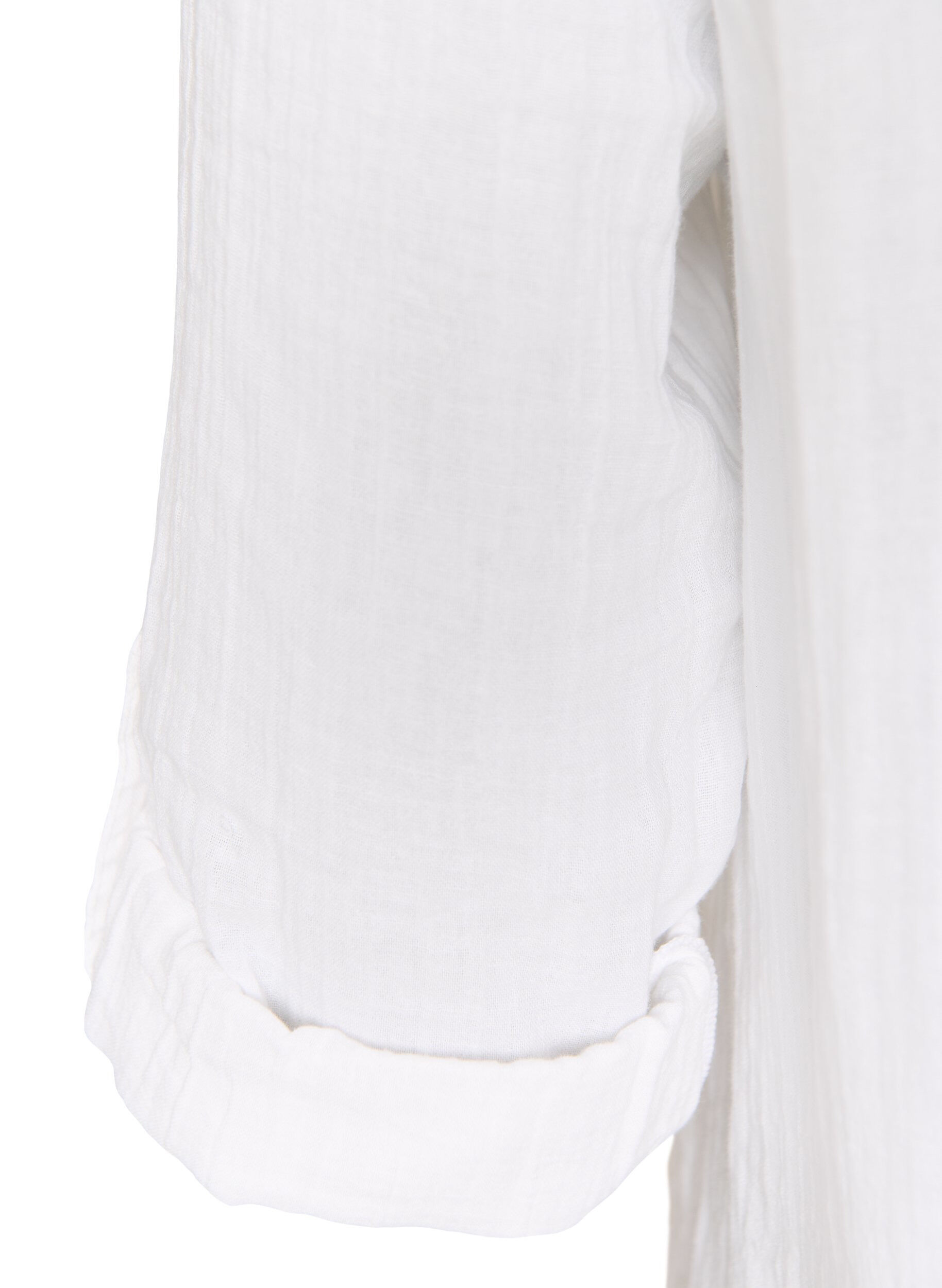 ZizziKatoenen mousseline tuniek met broderie anglaise, Wit, Packshot image number 3