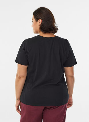 ZizziFLASH - T-shirt met motief, Black Troubles, Model image number 1