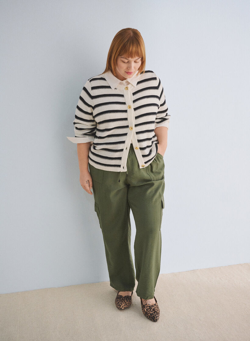 Cargo broek met hoge taille, Thyme, Image