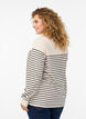 Sweatshirt met strepen en tekstprint, Beige, Model image number 2