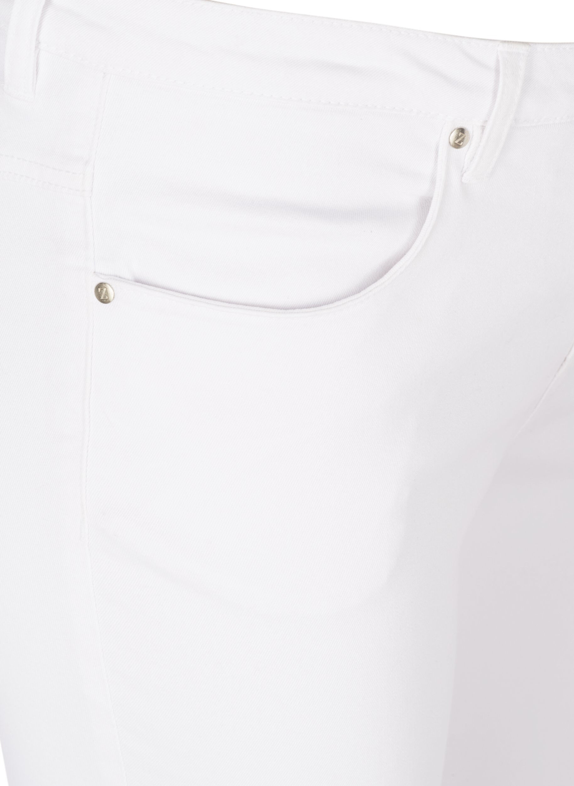 ZizziSuper slim Amy jeans met hoge taille, White, Packshot image number 2