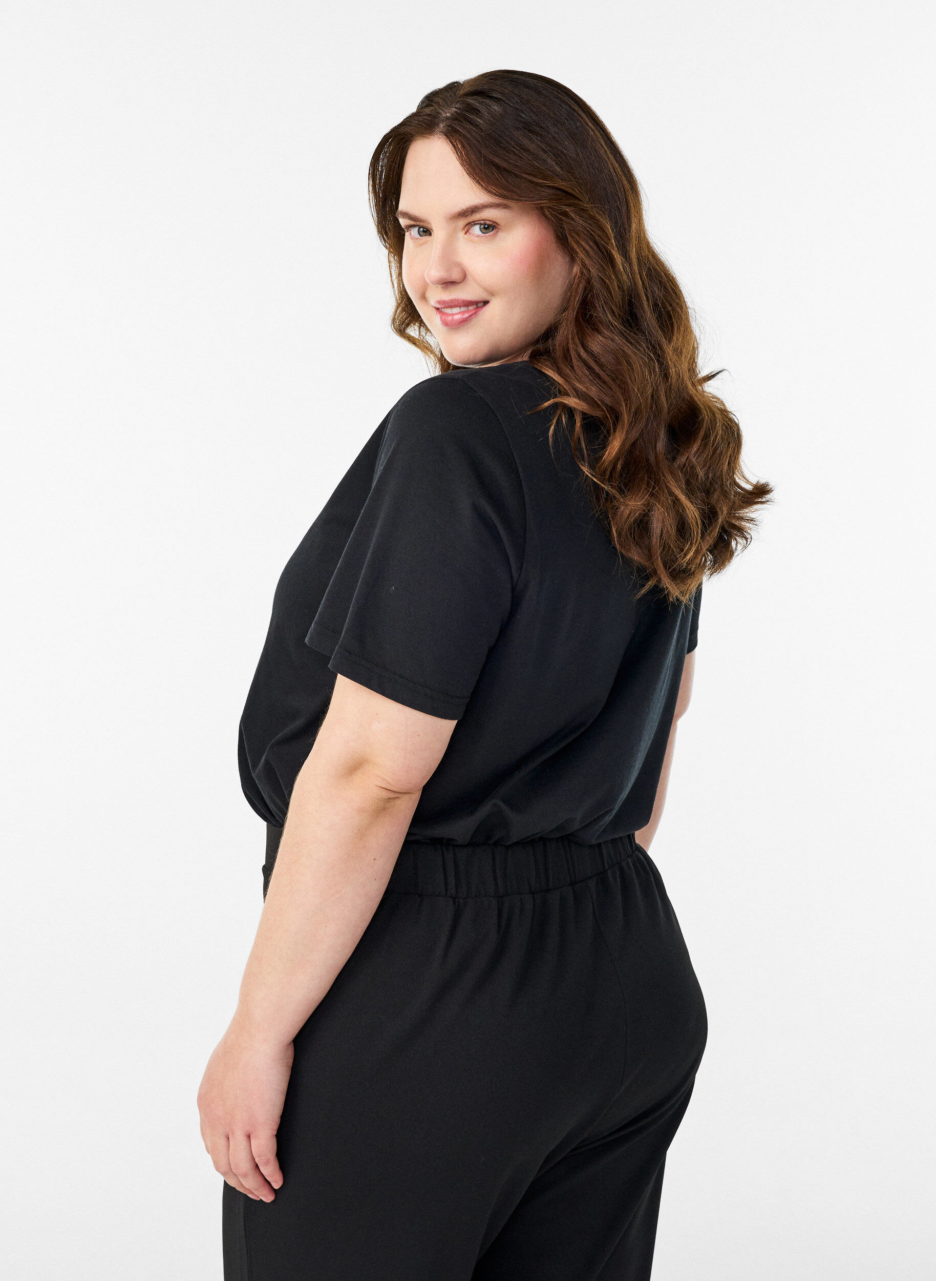 ZizziT-shirt met print, Zwart, Model image number 2