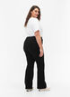 Hoog getailleerde jeans met bootcut, Zwart, Model image number 1
