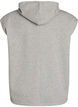 Sweatvest met capuchon en schoudervulling, Grijs, Packshot image number 1