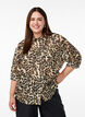 Los shirt met dierenprint en borstzakken, Bruin, Model image number 0